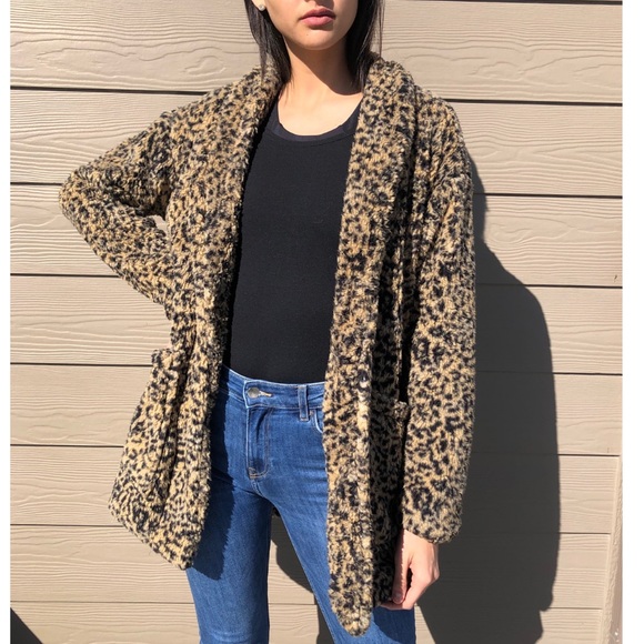 leopard print coat size 22